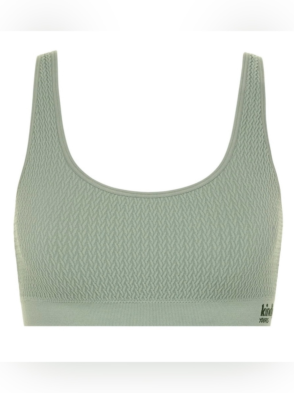 Knit Iceberg Green Seamless Sports Bralette - Unknown Brand